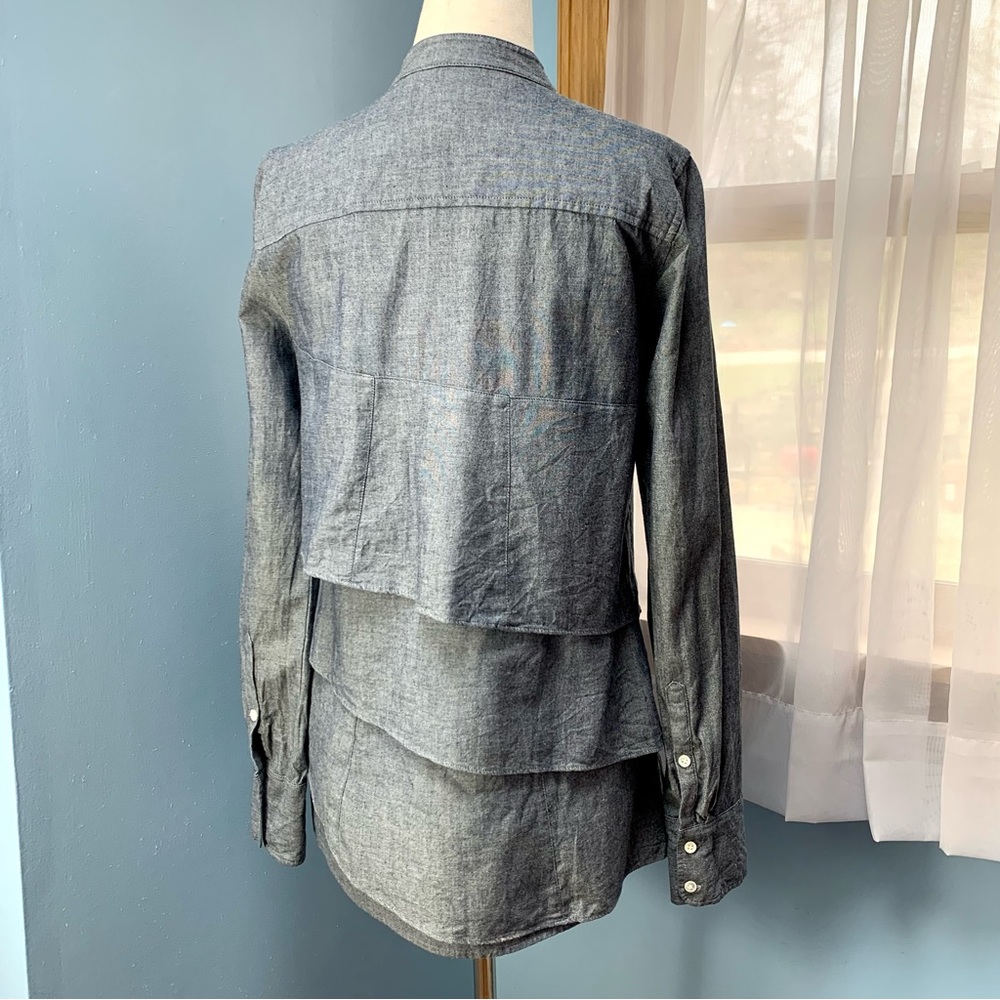J. Crew Chambray Pararuffle Button Down Shirt - Picture 5 of 9